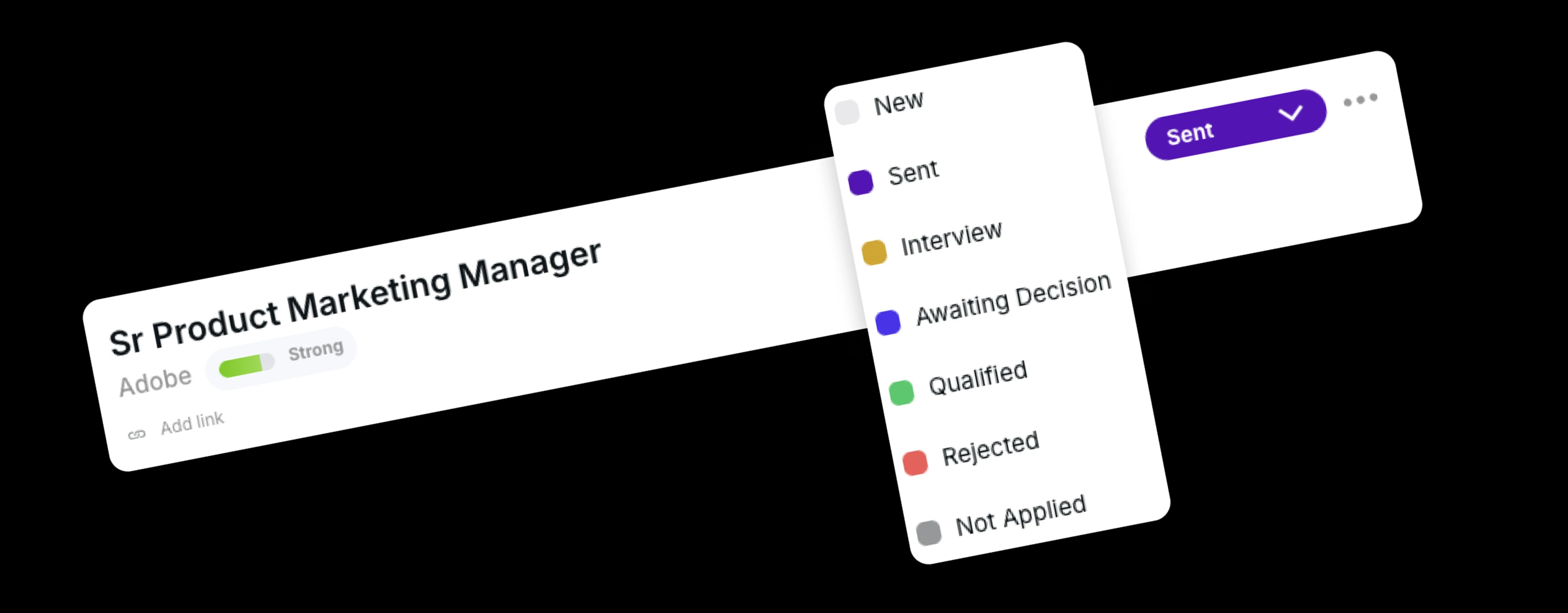 Behired job tracker showing every application with its status